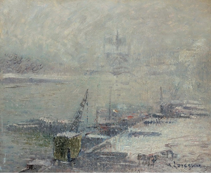 Gustave Loiseau - Notre Dame de Paris, View from Quay of Henri IV, 1920. Картины с аукционов Sotheby’s