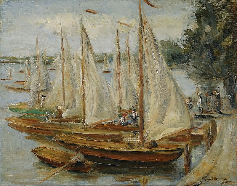Max Liebermann - Sailing Boats on Wannsee Lake, 1922. Sotheby’s