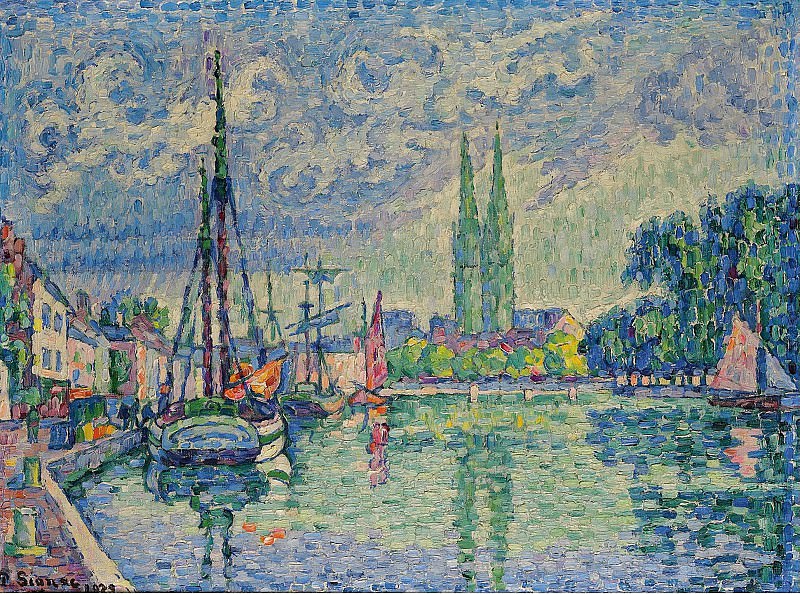 Paul Signac - LOdet a Quimper, 1929. Картины с аукционов Sotheby’s