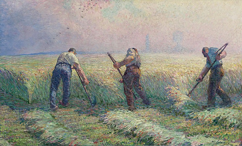 Henri Lebasque - The Mowers in the Outskirts of Lagny, 1899-1900. Sotheby’s