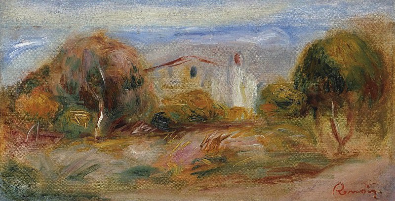Pierre Auguste Renoir - Landscape with a House, 1910-14. Sotheby’s