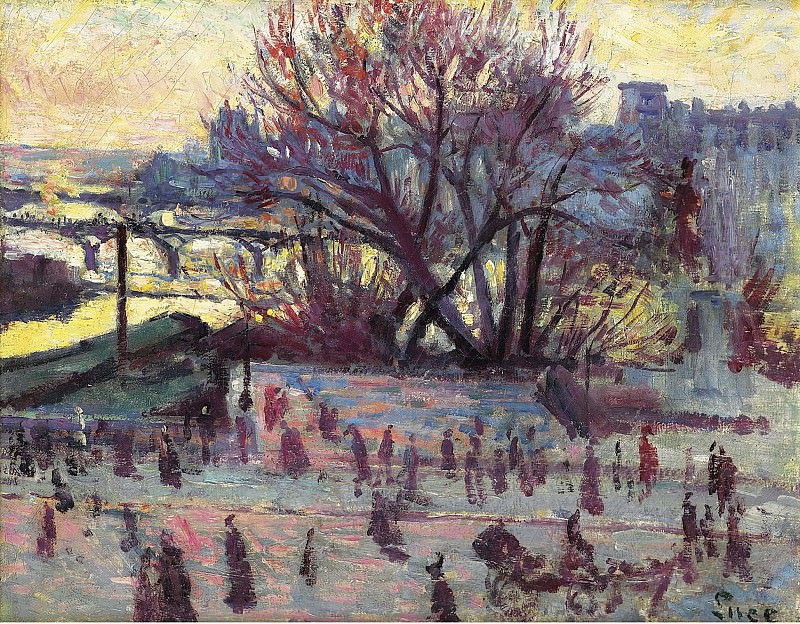 Maximilien Luce - The Seine, View from the Studio of Pissarro, 1935-37. Sotheby’s