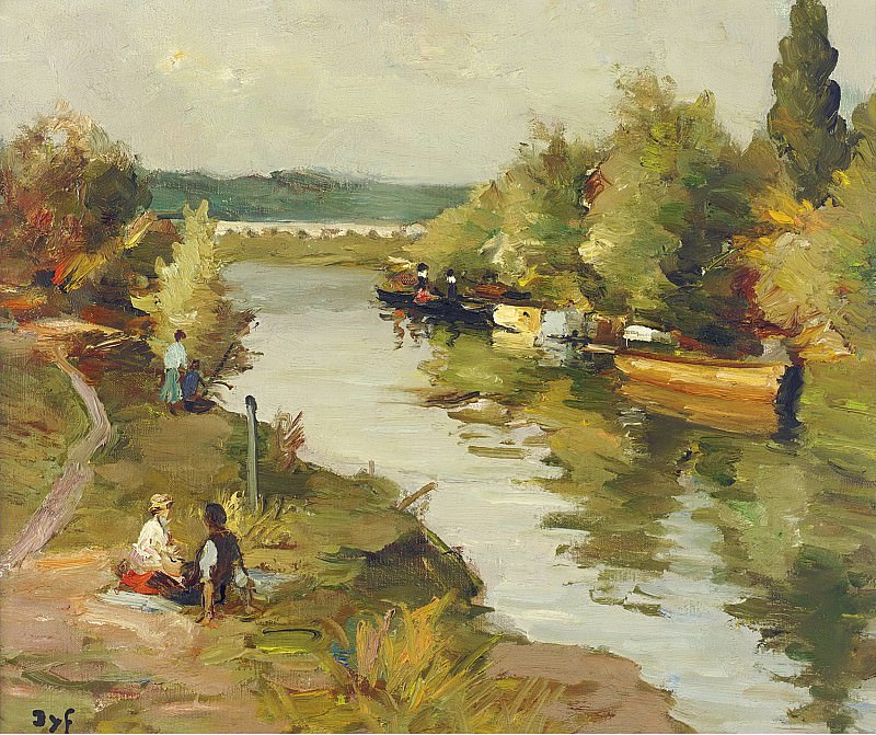 Marcel Dyf - River at Amoureux, 1955. Sotheby’s