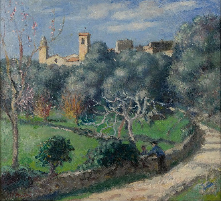 Albert Andre - Landscape, the Church at Cannet, 1902. Sotheby’s