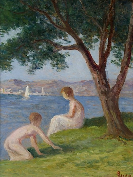 Maximilien Luce - Bathers at Saint-Tropez. Sotheby’s