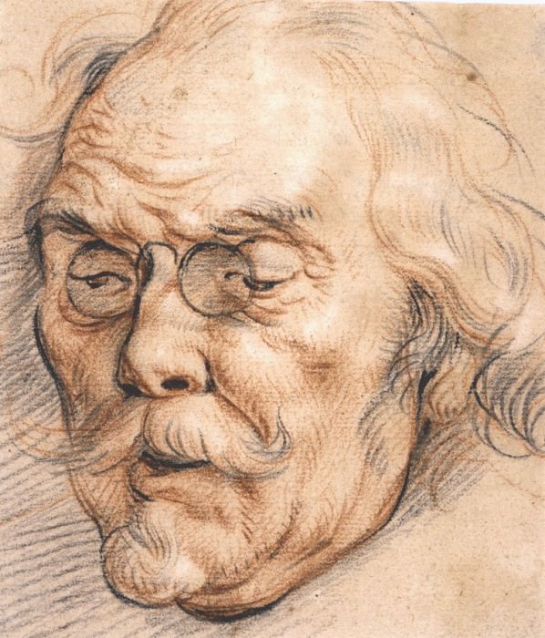 JACOB JORDAENS Head of an elderly man possibly Adam van Noort 33000 1765. часть 3 -- European art Европейская живопись