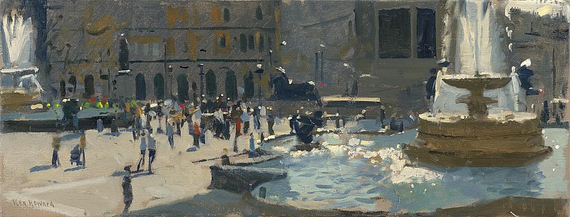 Ken Howard April morning Trafalgar Square 07 98859 20. часть 3 -- European art Европейская живопись