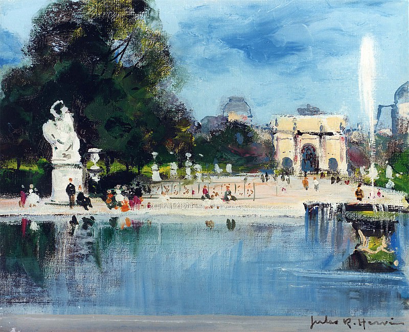 Jules Rene HervГ© The Tuileries Gardens Paris 12106 2426. часть 3 -- European art Европейская живопись