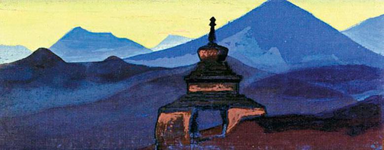 Guards desert (Lone mortar) (sketch) # 48. Roerich N.K. (Part 4)