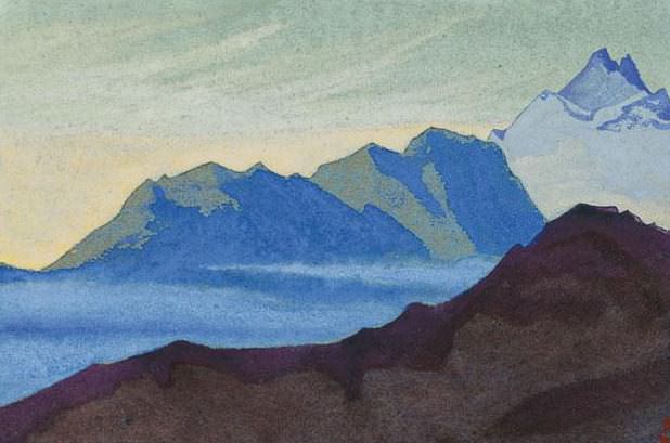 The Himalayas # 174 The Blue Fog. Roerich N.K. (Part 4)