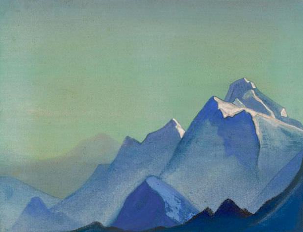 The Himalayas # 109 Waiting for the dawn. Roerich N.K. (Part 4)