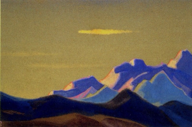 The Himalayas # 39 The Golden Cloud. Roerich N.K. (Part 4)
