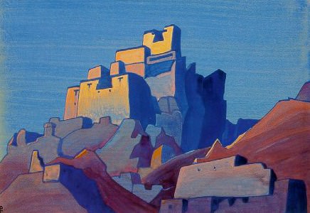 Citadel in the Himalayas (ESC.) # 18 (Chiktan citadel in the Himalayas). Roerich N.K. (Part 4)