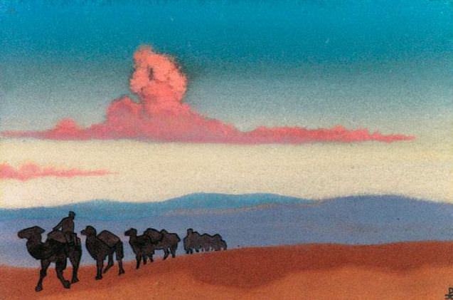 Chahar (caravan in the desert) # 105. Roerich N.K. (Part 4)