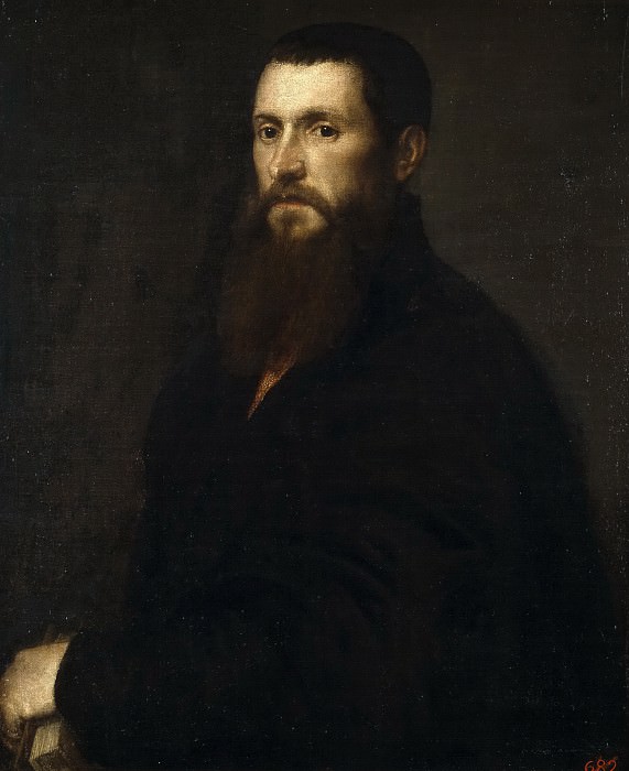 Tiziano, Vecellio di Gregorio -- Daniello Barbaro, patriarca de Aquileya. Part 1 Prado museum