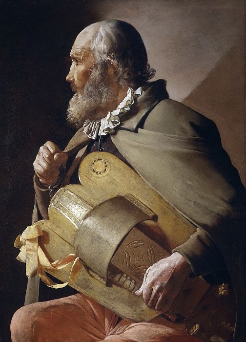 La Tour, Georges de -- Ciego tocando la zanfonía. Part 1 Prado museum