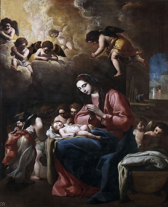 Кахес, Еухенио -- Мадонна с младенцем и ангелами. Часть 1 Музей Прадо