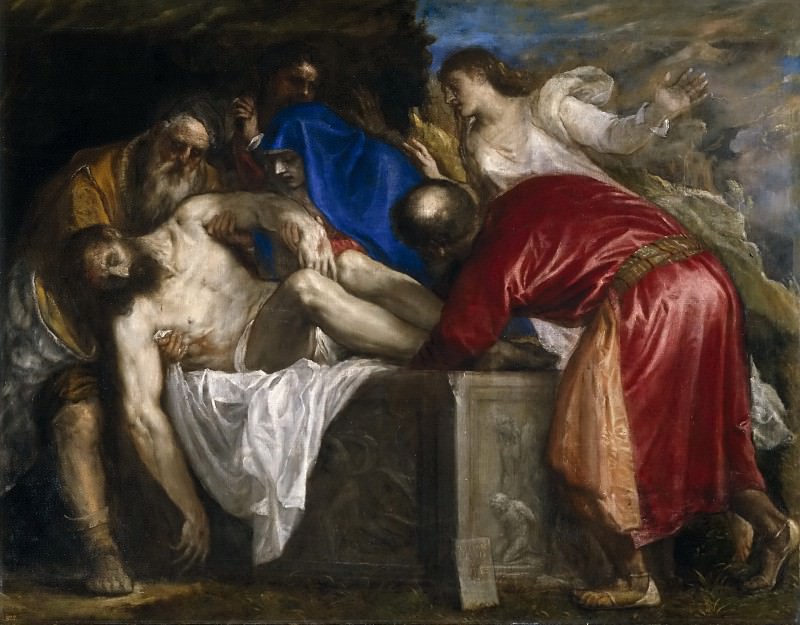 Тициан -- Погребение Христа. Часть 1 Музей Прадо