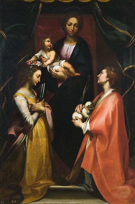 Vanni, Francesco -- La Virgen con el Niño y las Santas Cecilia e Inés. Part 1 Prado museum