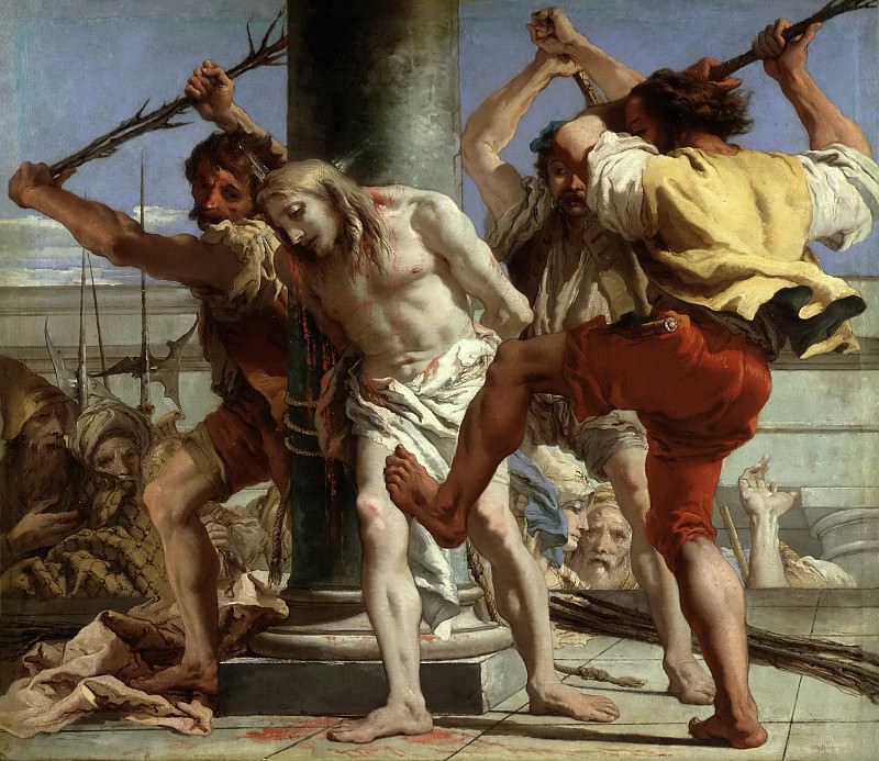 Tiepolo, Giandomenico -- Cristo a la Columna. Part 1 Prado museum
