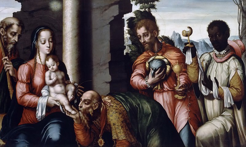 Morales, Luis de -- La Adoración de los Reyes Magos. Part 1 Prado museum