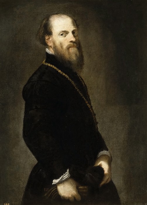 Tintoretto, Jacopo Robusti -- El caballero de la cadena de oro. Part 1 Prado museum