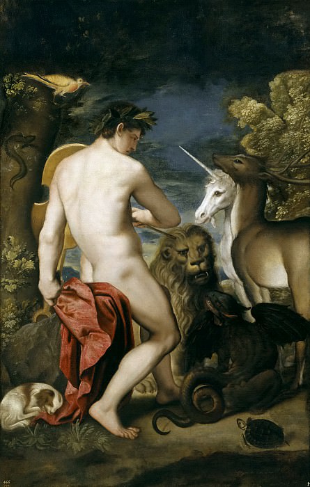 Padovanino, Alessandro Varotari -- Orfeo y los animales. Part 1 Prado museum