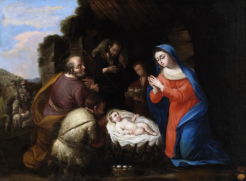 Anónimo -- La Adoración de los pastores. Part 1 Prado museum