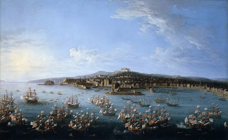 Joli, Antonio -- Partida de Carlos de Borbón a España, vista desde el mar. Part 1 Prado museum
