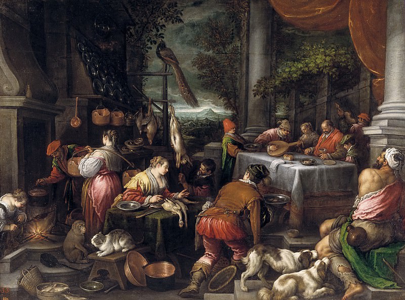 Bassano, Leandro -- El rico Epulón y el pobre Lázaro. Part 1 Prado museum