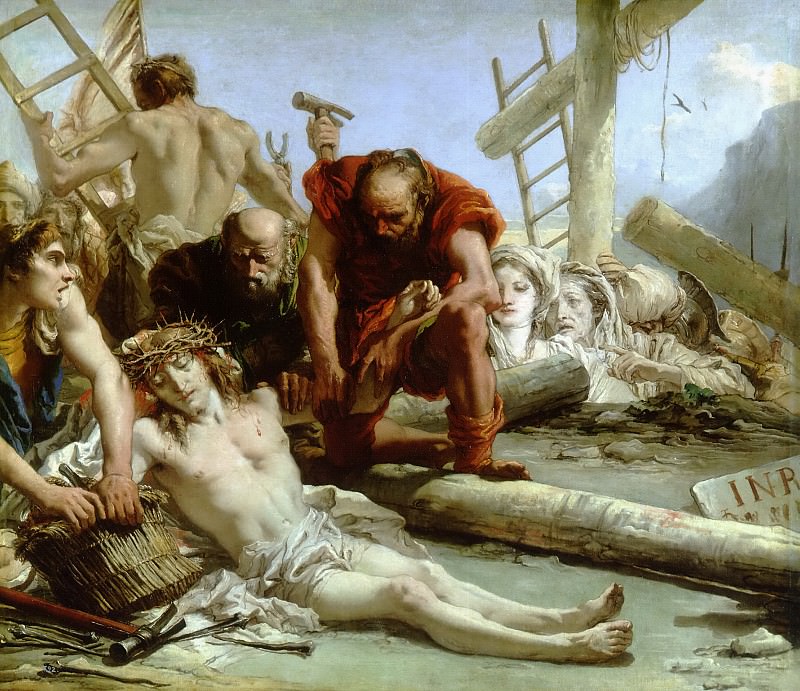 Tiepolo, Giandomenico -- La Crucifixión. Part 1 Prado museum