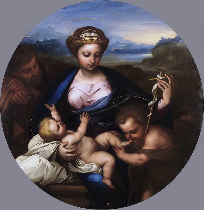 Джордано, Лука -- Святое семейство со св Иоанном. Часть 1 Музей Прадо