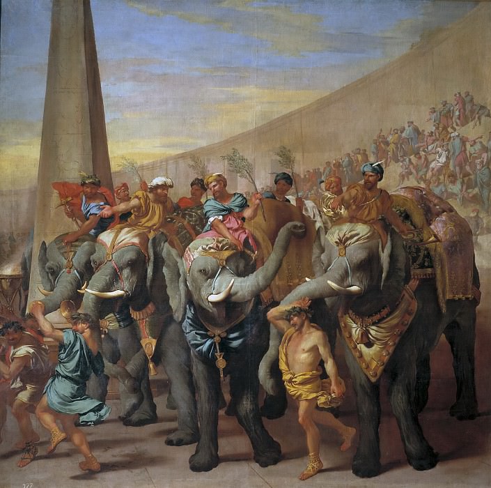 Lione, Andrea di -- Elefantes en un circo. Part 1 Prado museum