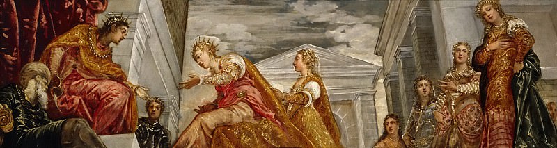 Tintoretto, Jacopo Robusti -- La reina de Saba ante Salomón. Part 1 Prado museum