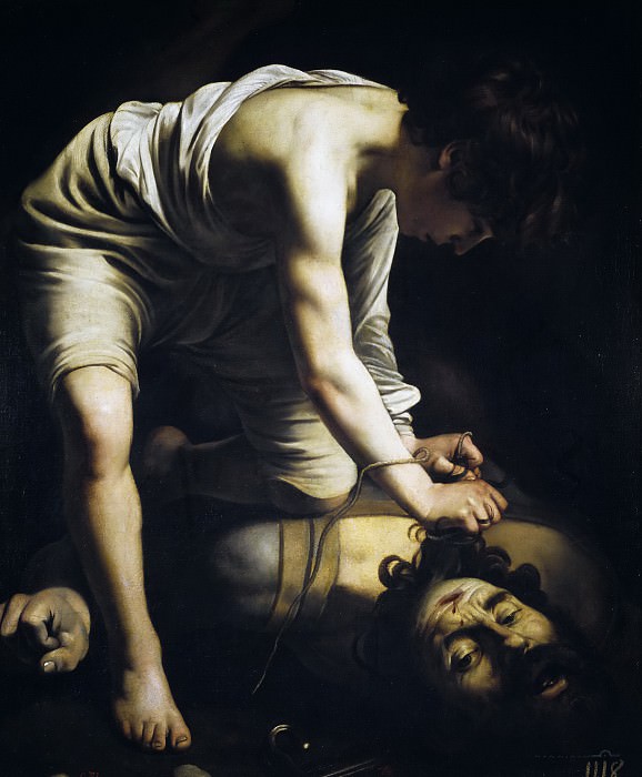 Caravaggio -- David vencedor de Goliat. Part 1 Prado museum