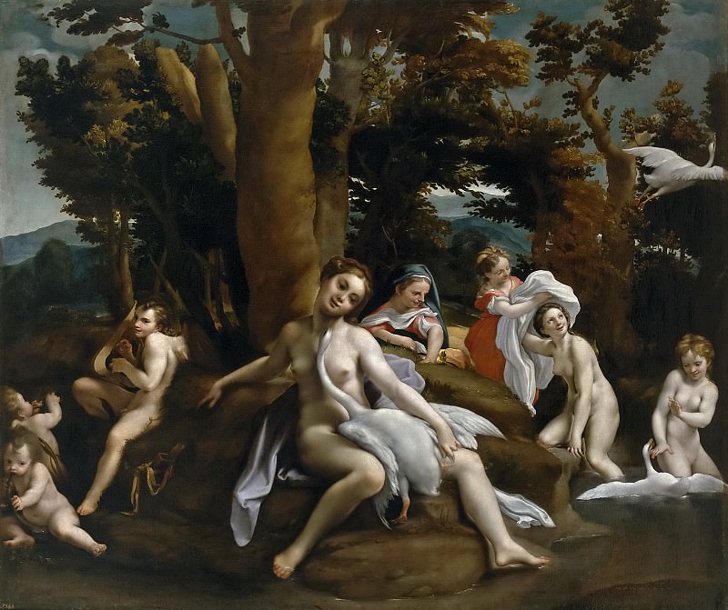 Cajés, Eugenio -- La fábula de Leda. Part 1 Prado museum