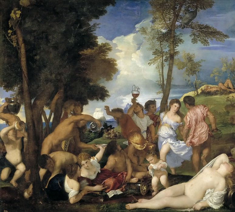 La bacanal de los andrios. Titian (Tiziano Vecellio)
