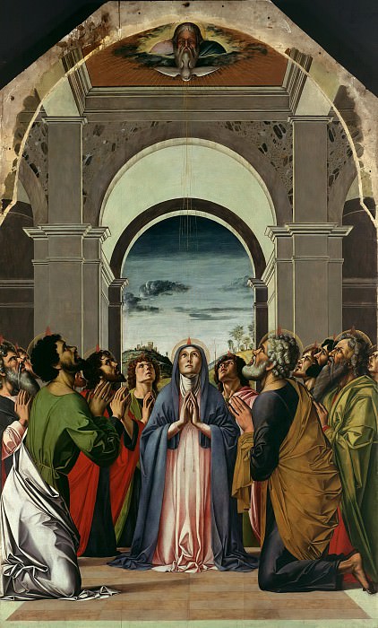 Alvise Vivarini (1446-1502) - The outpouring of the Holy Spirit. Part 1