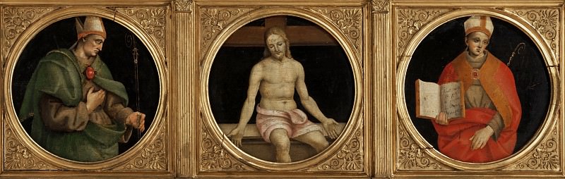 Алфани, Доменико (ок1480-после 1553) - Христос на гробе и свв Геркулан и Людовик, епископы Перуджи. Часть 1