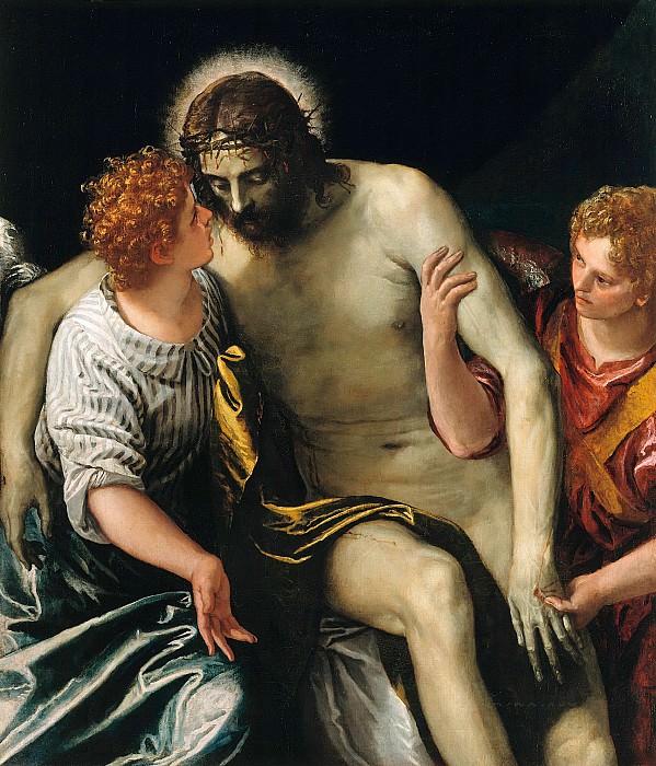 Веронезе (Паоло Кальяри)(1528-1588) - Мертвый Христос, поддерживаемый ангелами. Часть 1