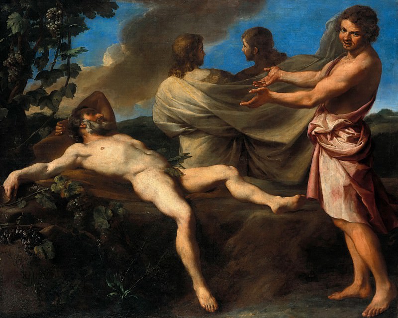 Сакки, Андреа (1599-1661) - Опьянение Ноя. Часть 1