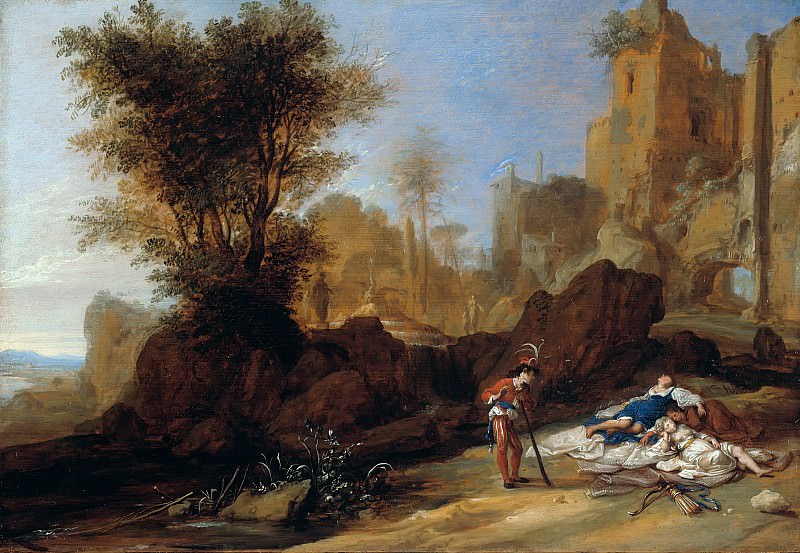Bartholomeus Breenbergh (1599-1657) - Landscape with Cimon and Iphigenia. Part 1