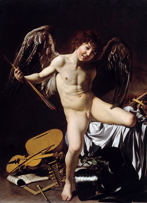 Caravaggio (1571-1610) - Cupid as Victor. Part 1