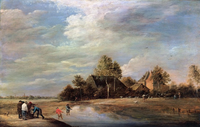 David Teniers II (1610-1690) - Landscape with fishermen. Part 1