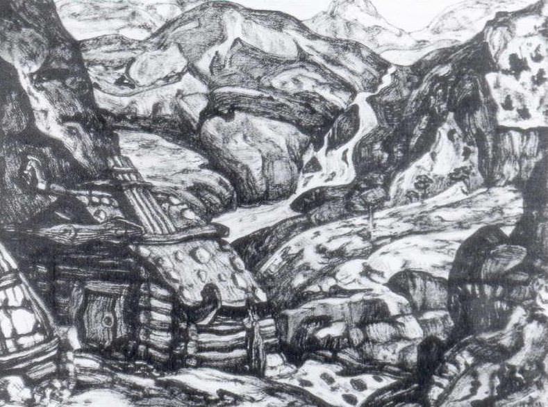 Mill in the mountains (Copyright repeat). Roerich N.K. (Part 2)