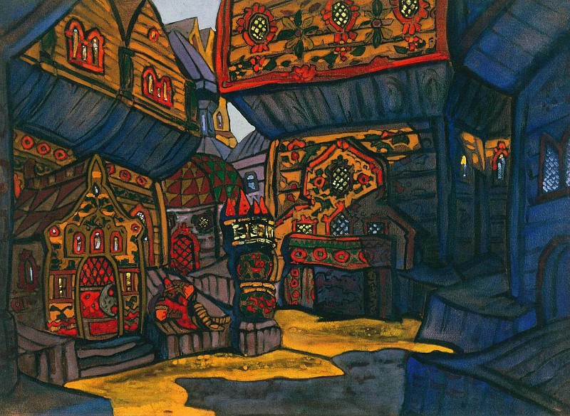 Courtyard of the Prince Vladimir Galitskogo (a figure). Roerich N.K. (Part 2)