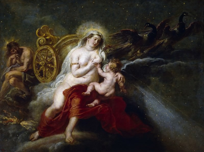 Rubens, Pedro Pablo -- El nacimiento de la Vía Láctea. Part 4 Prado Museum
