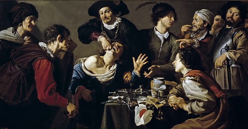 Rombouts, Theodoor -- El charlatán sacamuelas. Part 4 Prado Museum