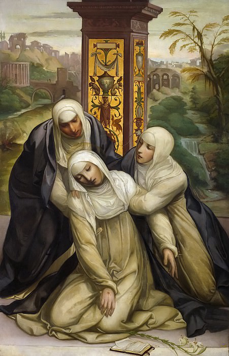 Rosales Gallinas, Eduardo -- Estigmatización de Santa Catalina de Siena, copia de Il Sodoma. Part 4 Prado Museum