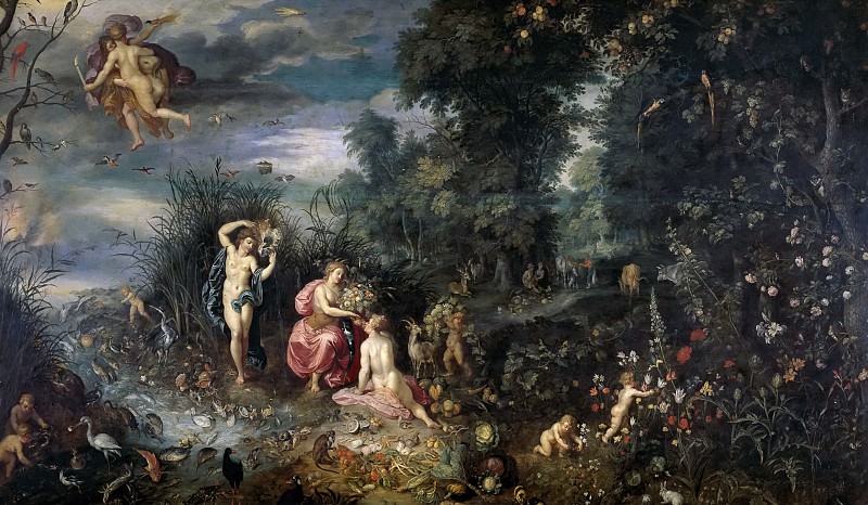 Brueghel el Joven, Jan -- La Abundancia y los Cuatro Elementos. Part 4 Prado Museum